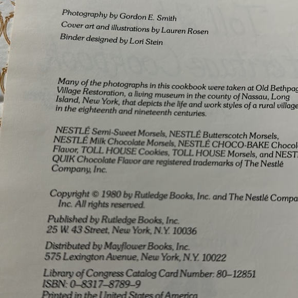 VTG Toll House Heritage Cookbook 1980s - Picture 5 of 5